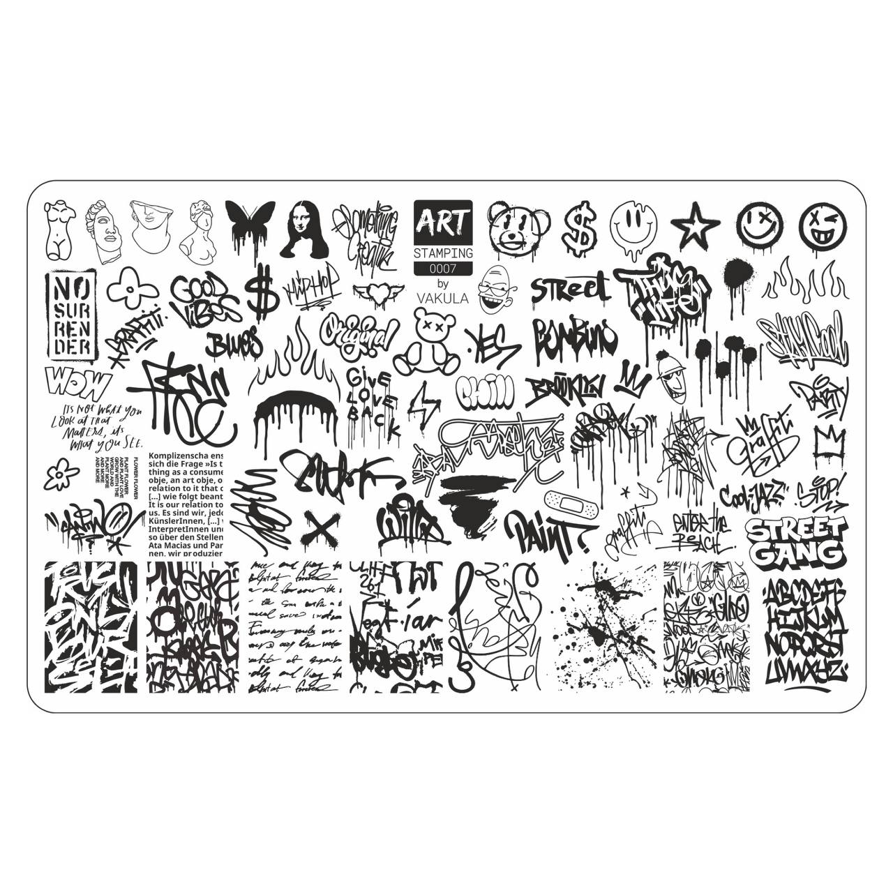 ArtStamping by Vakula-07 Graffity пластина для стемпінгу ArtStamping by Vakula-07 Graffity пластина для стемпінгу